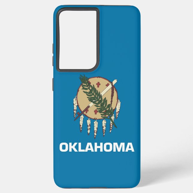 Samsung Galaxy S21 Plus Fallflagge von Oklahoma Hülle (Rückseite)