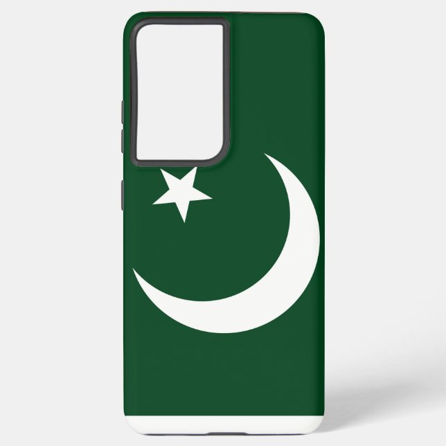 Samsung Galaxy S21 Plus Fallflagge von Pakistan Samsung Galaxy Hülle (Rückseite)