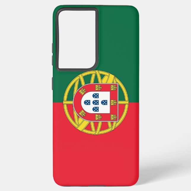 Samsung Galaxy S21 Plus Fallflagge von Portugal Hülle (Rückseite)