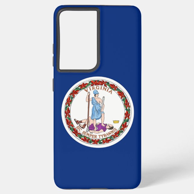 Samsung Galaxy S21 Plus Fallflagge von Virginia Samsung Galaxy Hülle (Rückseite)