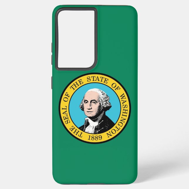 Samsung Galaxy S21 Plus Fallflagge von Washington Hülle (Rückseite)