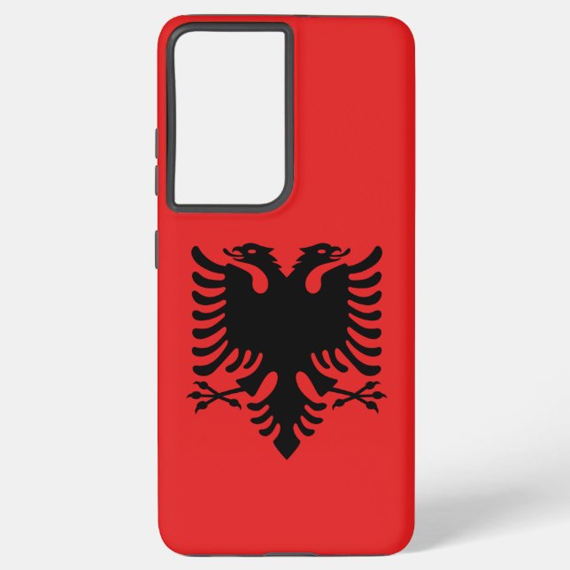 Samsung Galaxy S21 Ultra Case Flag Albanien Samsung Galaxy Hülle (Rückseite)