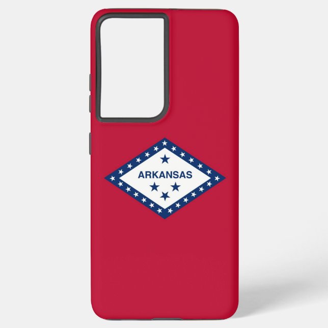 Samsung Galaxy S21 Ultra Case Flag von Arkansas US Samsung Galaxy Hülle (Rückseite)