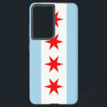 Samsung Galaxy S21 Ultra Case Flag von Chicago Hülle<br><div class="desc">Mit dem Samsung SGH-X500 ist das Samsung SGH-X500 ein idealer Ausgangspunkt, um die faszinierende Welt der Fotografie zu entdecken. Dieses Cover wurde mit Präzision erstellt und zeigt stolz die ikonischen Elemente der Chicagoer Flagge. Das Design besteht aus vier roten Sternen, die historische Ereignisse darstellen: Fort Dearborn, das Great Chicago Fire,...</div>