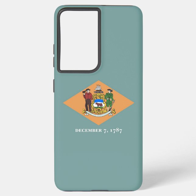 Samsung Galaxy S21 Ultra Case Flag von Delaware Hülle (Rückseite)