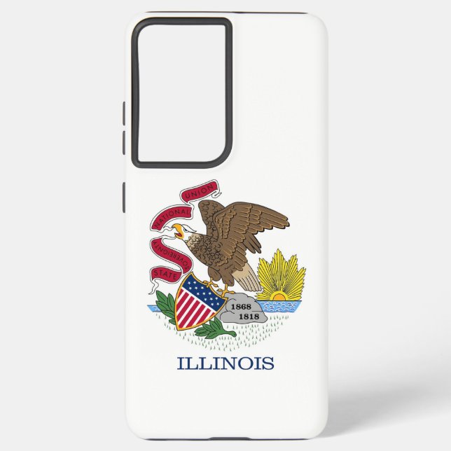 Samsung Galaxy S21 Ultra Case Flag von Illinois Samsung Galaxy Hülle (Rückseite)