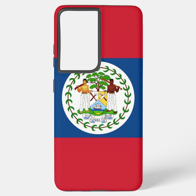 Samsung Galaxy S21 Ultra Case mit Belize-Flagge Samsung Galaxy Hülle (Rückseite)