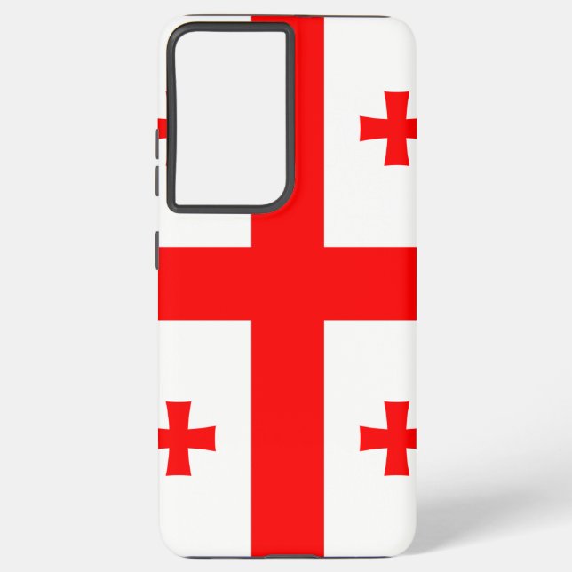 Samsung Galaxy S21 Ultra Case mit georgischer Flag Samsung Galaxy Hülle (Rückseite)