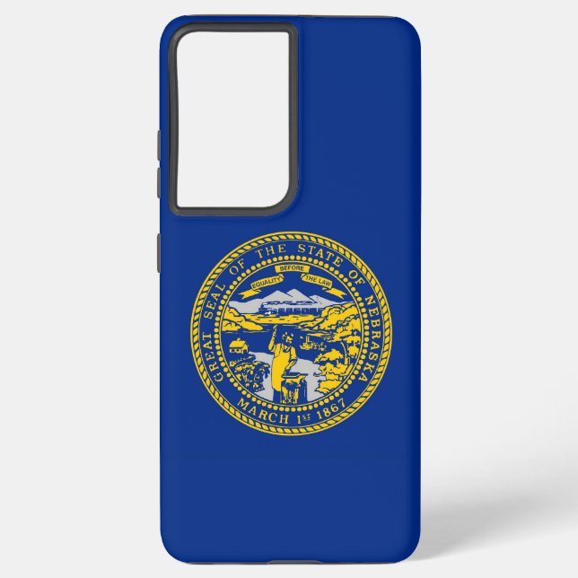 Samsung Galaxy S21 Ultra Case Nebraska Flag Hülle (Rückseite)