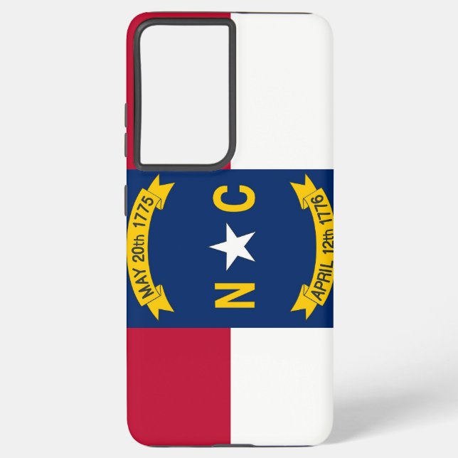 Samsung Galaxy S21 Ultra Case North Carolina Flagg Samsung Galaxy Hülle (Rückseite)