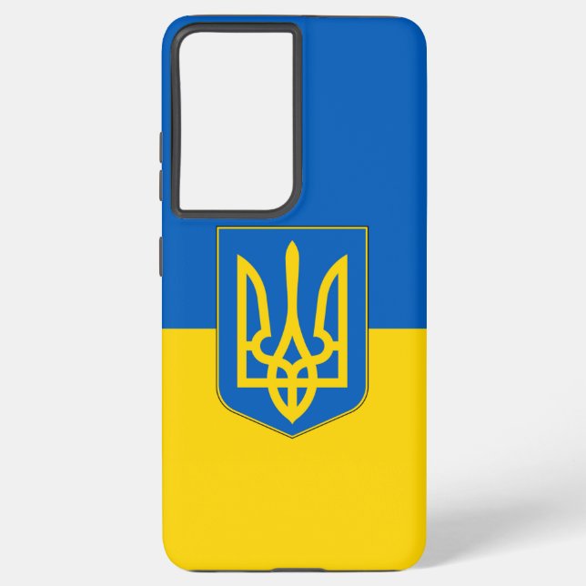 Samsung Galaxy S21 Ultra Case Ukraine-Flagge Hülle (Rückseite)