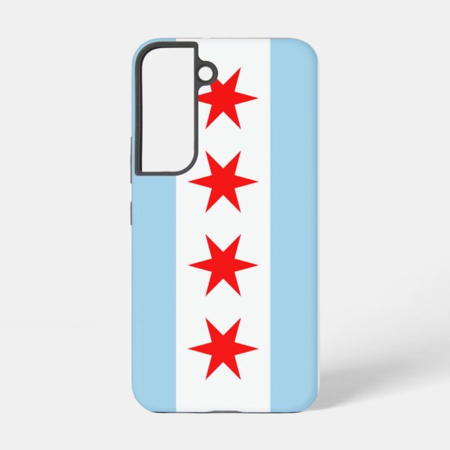 Samsung Galaxy S22 Case Flag von Chicago Hülle (Rückseite)