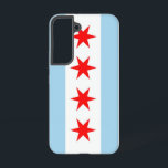 Samsung Galaxy S22 Case Flag von Chicago Samsung Galaxy Hülle<br><div class="desc">Mit der Samsung SGH-X500 und der neuen Sony Cybershot T200 ist das Samsung SGH-E22 ein neues Highlight in der neuen Serie. Dieses Cover wurde mit Präzision erstellt und zeigt stolz die ikonischen Elemente der Chicagoer Flagge. Das Design besteht aus vier roten Sternen, die historische Ereignisse darstellen: Fort Dearborn, das Great...</div>