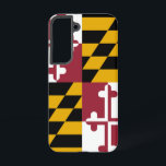 Samsung Galaxy S22 Case Flag von Maryland Hülle<br><div class="desc">Mit unserer exklusiven Handyabdeckung mit der Staatsflagge verwandeln Sie Ihre Samsung Galaxy S22 in eine Feier von Marylands Stolz! Mit viel Liebe zum Detail gestaltet, präsentiert dieses Cover stolz die markanten Elemente der Maryland-Fahne. Es zeichnet sich durch ein einzigartiges Design von abwechselnden Quadranten aus Schwarz und Gold mit einer diagonalen...</div>