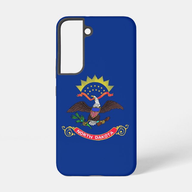 Samsung Galaxy S22 Case Flag von North Dakota Hülle (Rückseite)