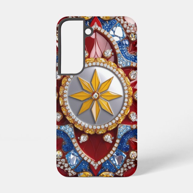 Samsung Galaxy S22 Fall mit Bahamas Farben Samsung Galaxy Hülle (Rückseite)