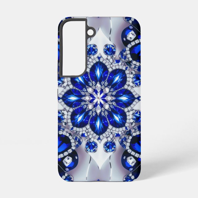 Samsung Galaxy S22 Fall mit Blue White Colors Hülle (Rückseite)
