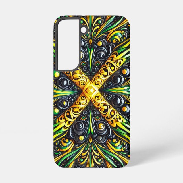 Samsung Galaxy S22 Fall mit jamaikanischen Farben Hülle (Rückseite)