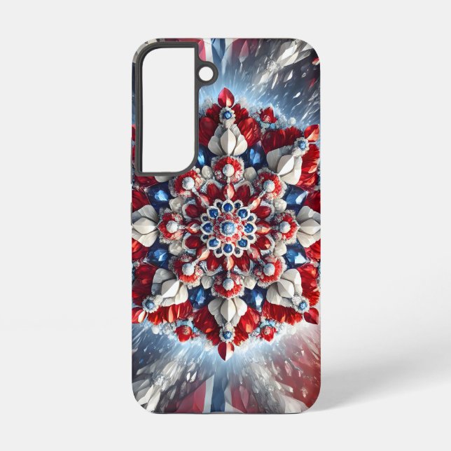 Samsung Galaxy S22 Fall mit norwegischen Farben Hülle (Rückseite)