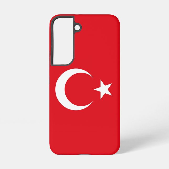 Samsung Galaxy S22 Fallflagge der Türkei Samsung Galaxy Hülle (Rückseite)
