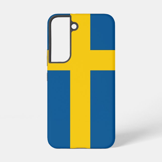 Samsung Galaxy S22 Fallflagge von Schweden Hülle (Rückseite)