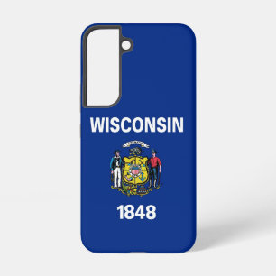 Samsung Galaxy S22 Hülle Flagge von Wisconsin
