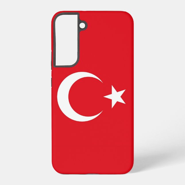 Samsung Galaxy S22 Plus Fallflagge der Türkei Hülle (Rückseite)