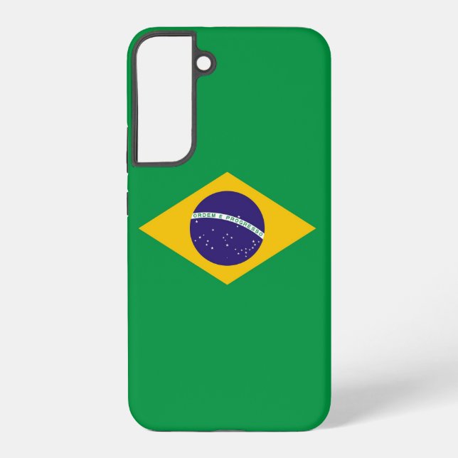 Samsung Galaxy S22 Plus Fallflagge von Brasilien Hülle (Rückseite)