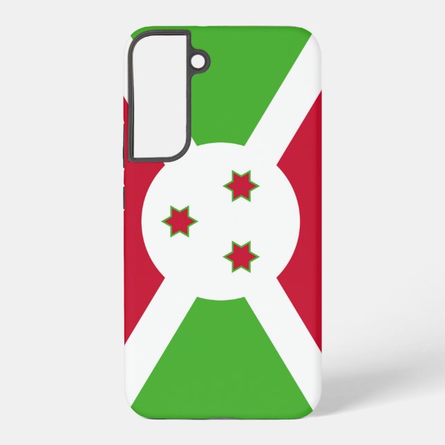 Samsung Galaxy S22 Plus Fallflagge von Burundi Hülle (Rückseite)
