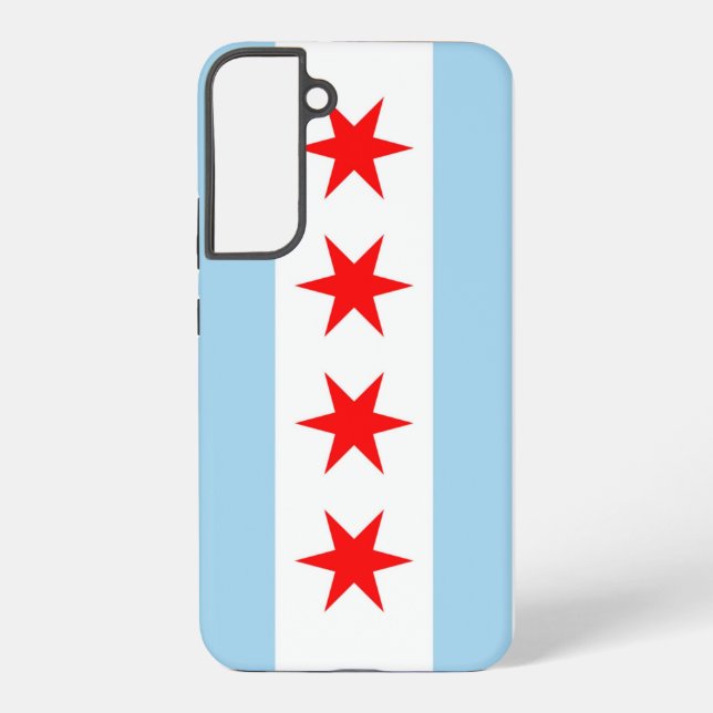 Samsung Galaxy S22 Plus Fallflagge von Chicago Hülle (Rückseite)