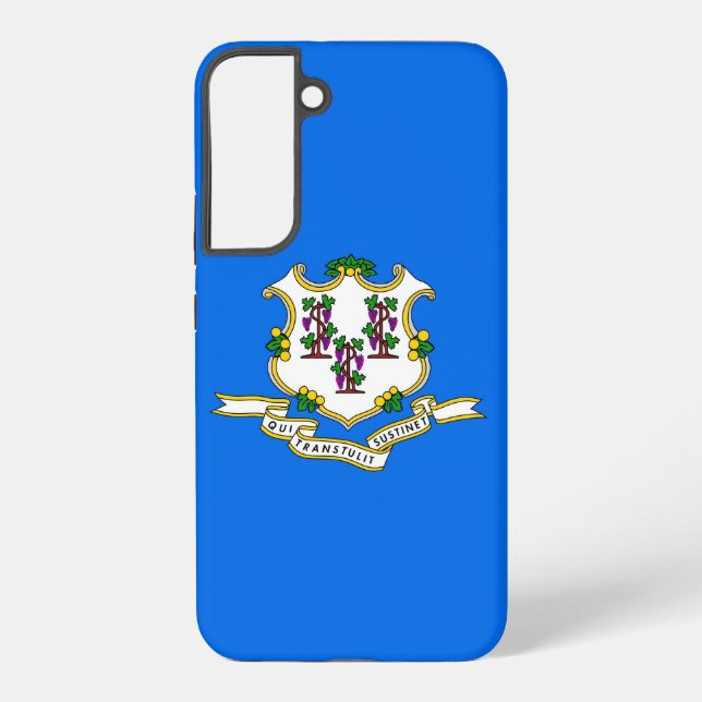 Samsung Galaxy S22 Plus Fallflagge von Connecticut Hülle (Rückseite)