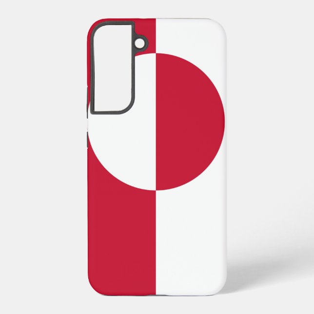 Samsung Galaxy S22 Plus Fallflagge von Grönland Hülle (Rückseite)