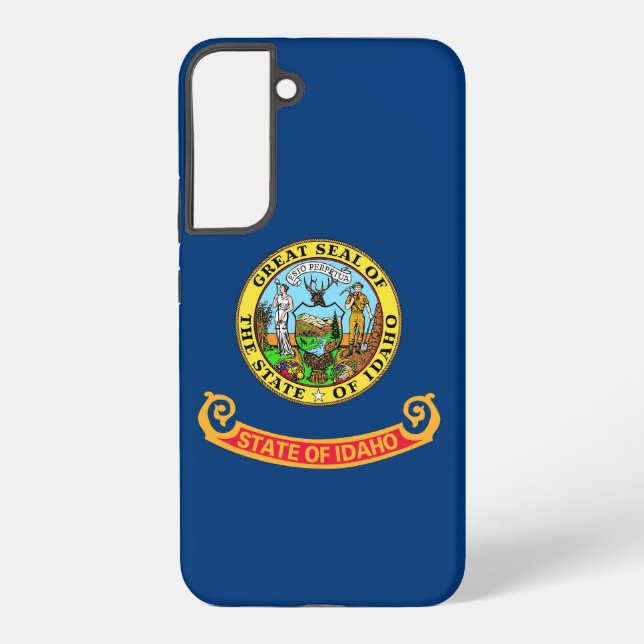 Samsung Galaxy S22 Plus Fallflagge von Idaho Samsung Galaxy Hülle (Rückseite)