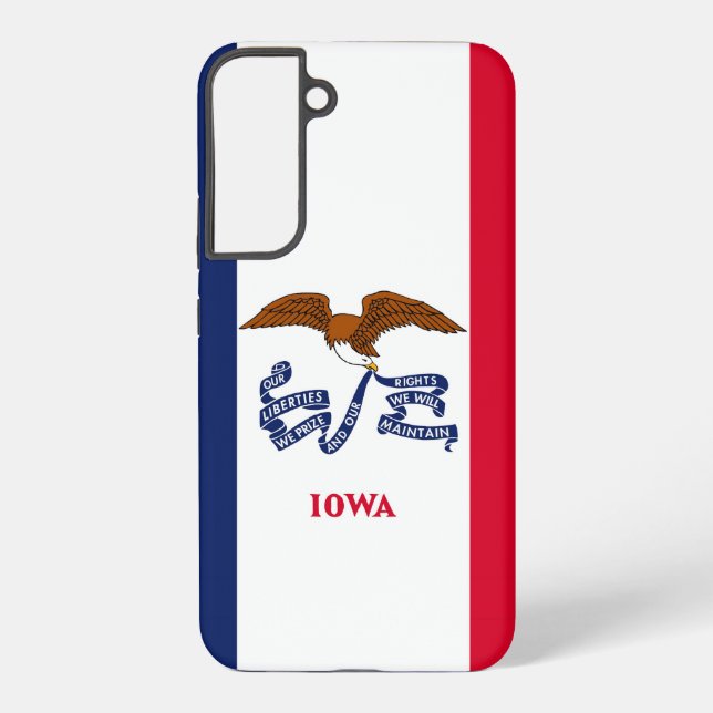 Samsung Galaxy S22 Plus Fallflagge von Iowa Hülle (Rückseite)