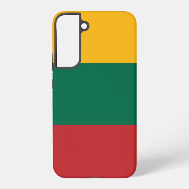 Samsung Galaxy S22 Plus Fallflagge von Litauen Hülle (Rückseite)