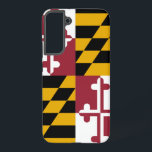Samsung Galaxy S22 Plus Fallflagge von Maryland Hülle<br><div class="desc">Mit dem exklusiven Handy-Cover mit der Staatsflagge verwandeln Sie Ihre Samsung Galaxy S22 Plus in eine Feier von Marylands Stolz! Mit viel Liebe zum Detail gestaltet, präsentiert dieses Cover stolz die markanten Elemente der Maryland-Fahne. Es zeichnet sich durch ein einzigartiges Design von abwechselnden Quadranten aus Schwarz und Gold mit einer...</div>