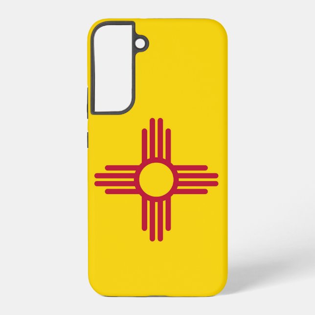 Samsung Galaxy S22 Plus Fallflagge von New Mexico Hülle (Rückseite)