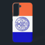 Samsung Galaxy S22 Plus Fallflagge von New York Samsung Galaxy Hülle<br><div class="desc">Transform your Samsung Galaxy S22 Plus with the vibrant spirit of New York City using our exclusive phone cover featuring the flag of New York City! Crafted with meticulous attention to detail, this cover celebrates the unique heritage and pride of New York City. The design prominently showcases the iconic elements...</div>