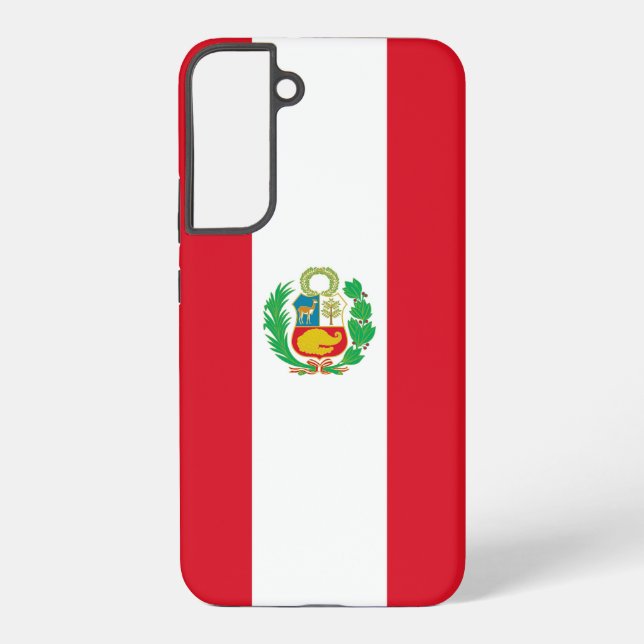 Samsung Galaxy S22 Plus Fallflagge von Peru Hülle (Rückseite)