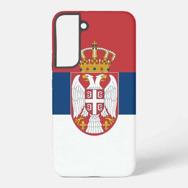 Samsung Galaxy S22 Plus Fallflagge von Serbien Hülle (Rückseite)