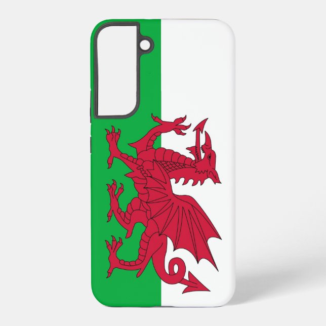 Samsung Galaxy S22 Plus Fallflagge von Wales Hülle (Rückseite)