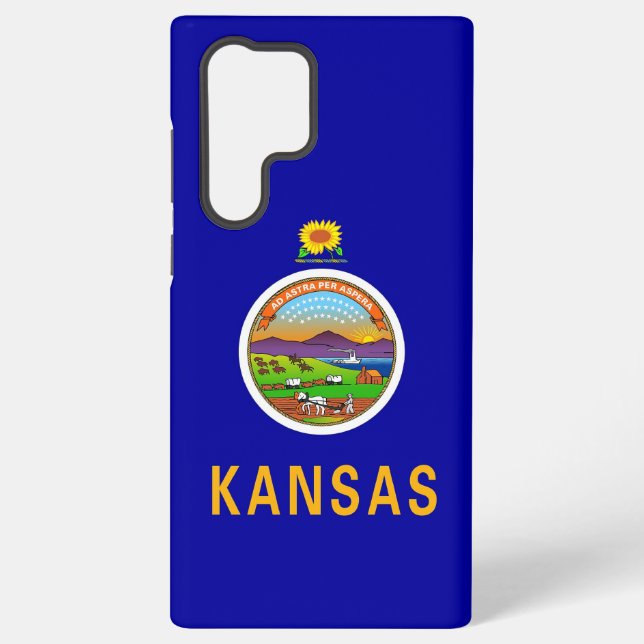 Samsung Galaxy S22 Ultra Case Flag von Kansas Hülle (Rückseite)