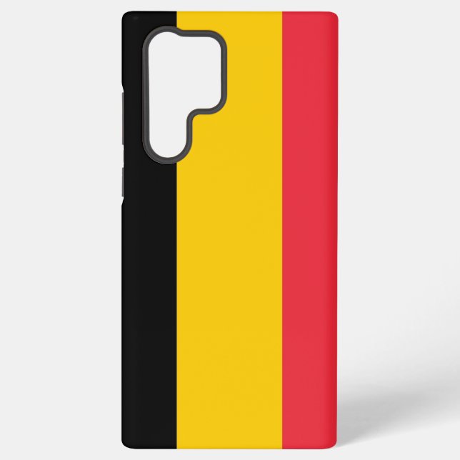 Samsung Galaxy S22 Ultra Case mit belgischer Flagg Hülle (Rückseite)