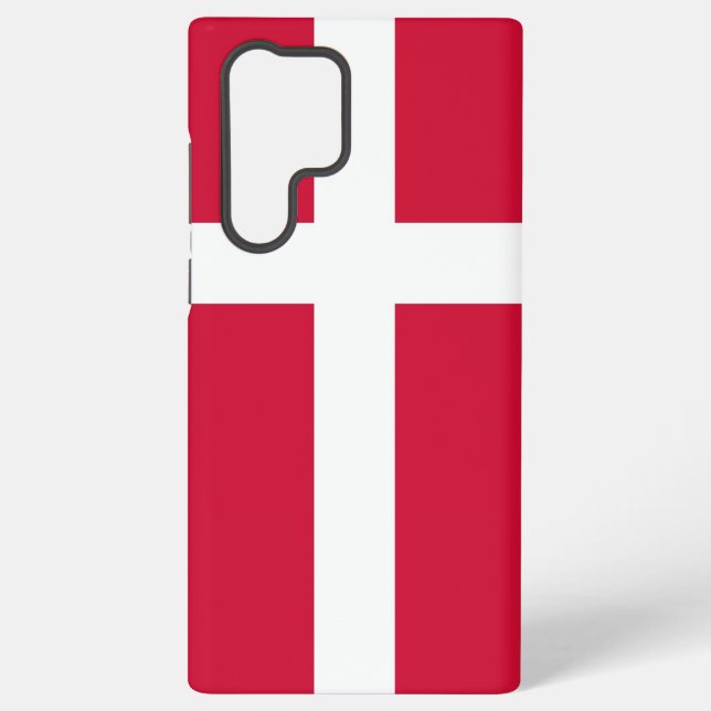 Samsung Galaxy S22 Ultra Case mit dänischer Flagge Hülle (Rückseite)