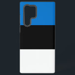 Samsung Galaxy S22 Ultra Case mit estnischer Flagg Hülle<br><div class="desc">Mit diesem eleganten Gehäuse mit der kühlen und eleganten Flagge Estlands schützen Sie Ihre Samsung Galaxy S22 Ultra im Stil. Die markante horizontale Trifarbe Blau, Schwarz und Weiß wird prominent angezeigt und symbolisiert den estnischen Himmel, den Boden und die nationale Aspiration. Das minimalistische Design sorgt dafür, dass die Fahne im...</div>