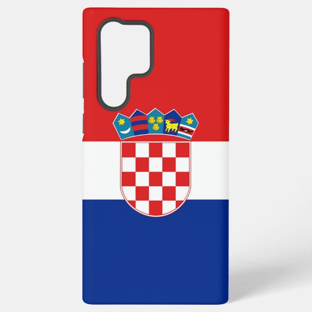 Samsung Galaxy S22 Ultra Case mit kroatischer Flag Hülle (Rückseite)