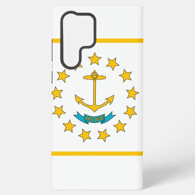 Samsung Galaxy S22 Ultra Case Rhode Island Flagge Hülle (Rückseite)