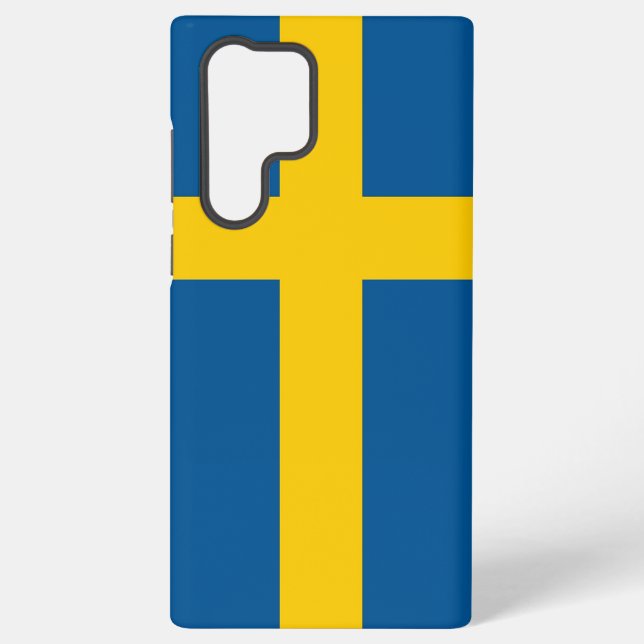 Samsung Galaxy S22 Ultra Case Schweden Flagge Hülle (Rückseite)