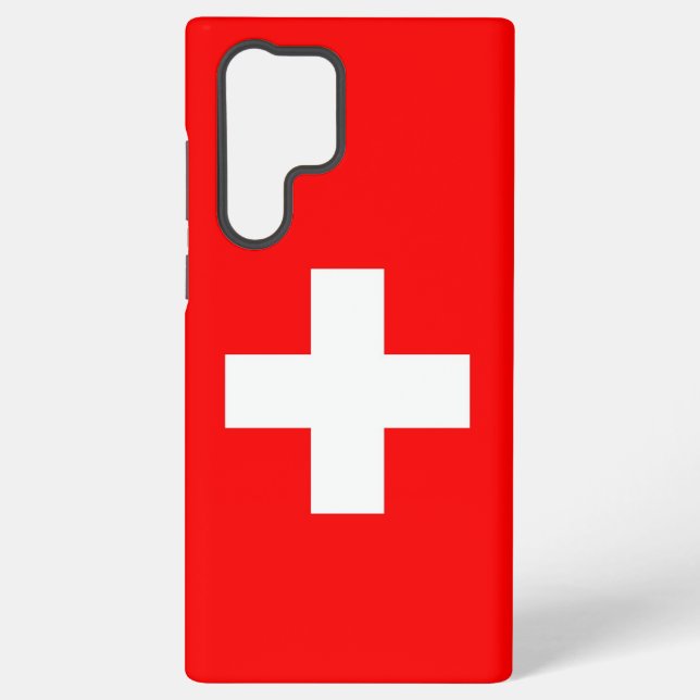 Samsung Galaxy S22 Ultra Case Schweiz Flagge Hülle (Rückseite)