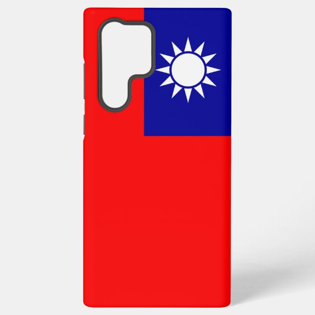 Samsung Galaxy S22 Ultra Case Taiwan-Flagge Hülle (Rückseite)